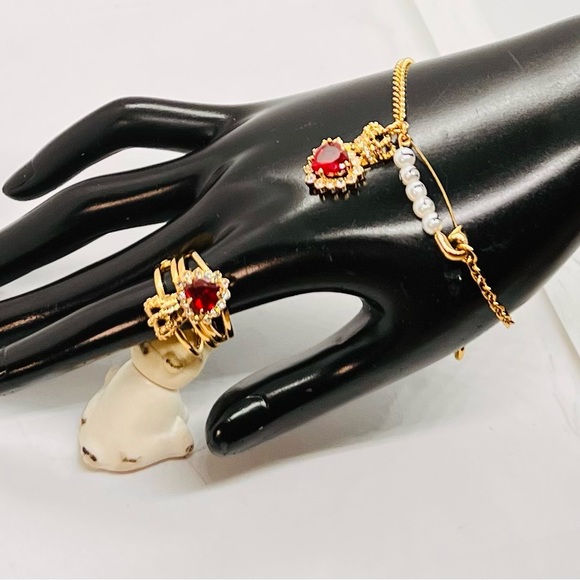 Brand new, Juicy Couture Royal Siam Necklace, Bracelet, Ring Size 7, Set 3 - Picture 9 of 11